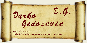 Darko Gedošević vizit kartica